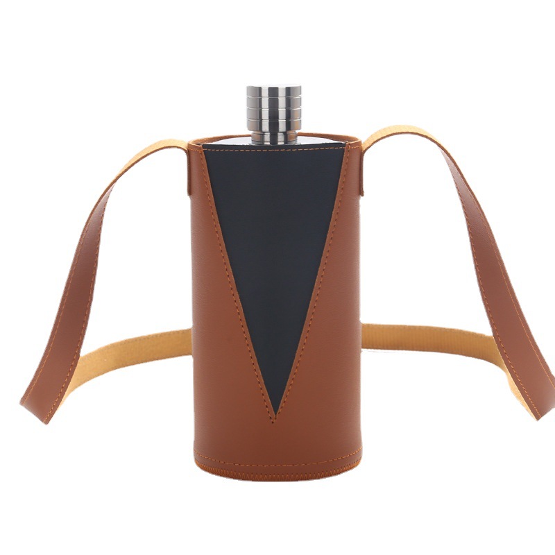 Stainless steel 304 hip flask 1kg 2kg 3kg 5kg thick cylindrical kettle portable maotai bottle liquor pot