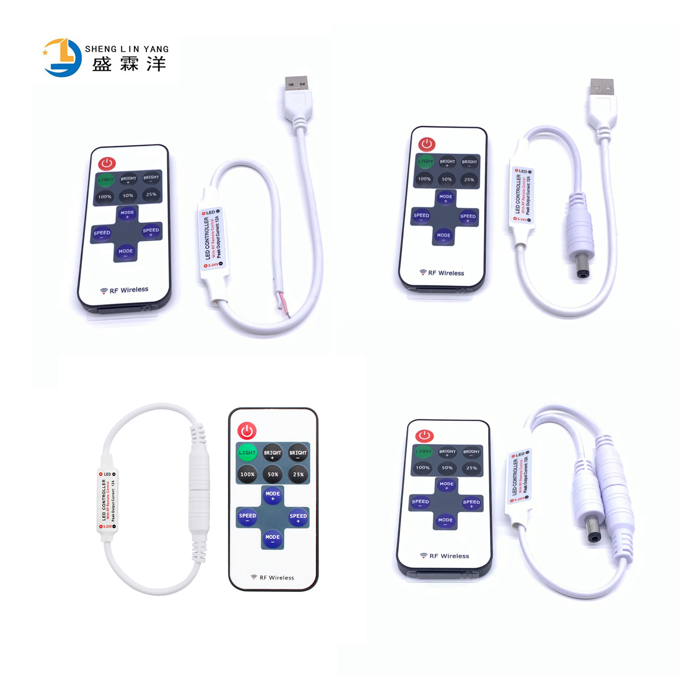 RF11 key monochrome controller monochrome light bar string 5-24v RF remote control led dimmer 12A