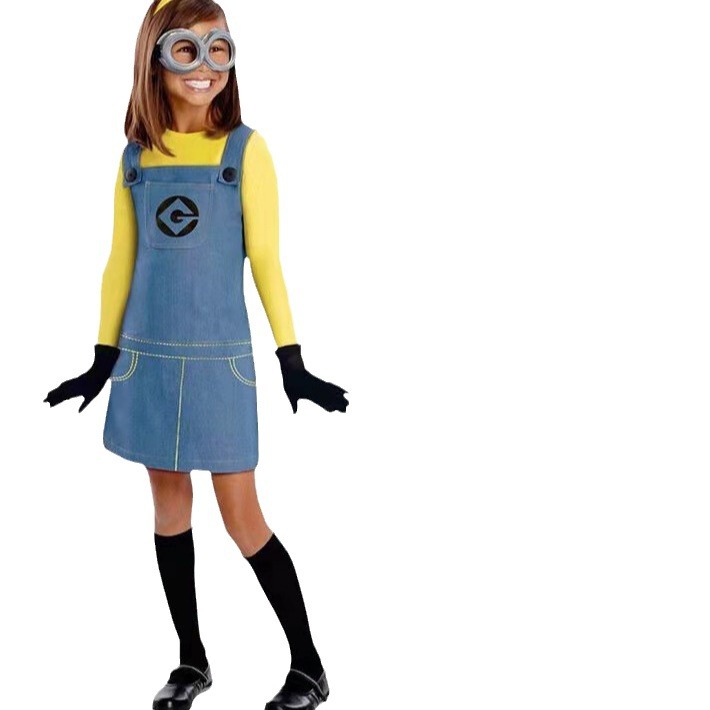 Halloween Performance Costume Children Minions cosplay Costume Animation Cartoon Despicable Me Dad Performance Costume