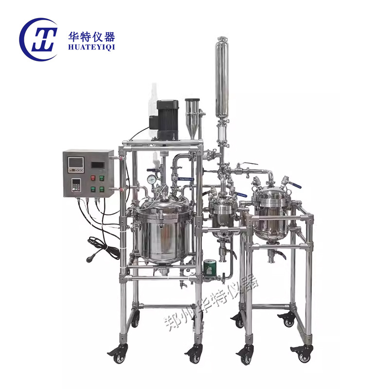 In-Stock Stainless Steel Reaction釜 10L 20L 50L Electric Heating Mixing Tank Double-Layer Stainless Steel High-Pressure Reaction釜