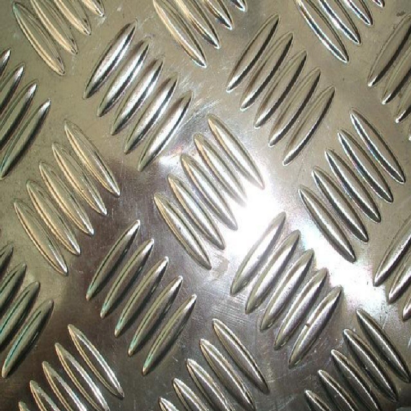 Aluminum Pattern Plate Pattern Anti-Slip Aluminum Plate Five-Rib Embossed Aluminum Alloy Plate for Cold Storage Elevators