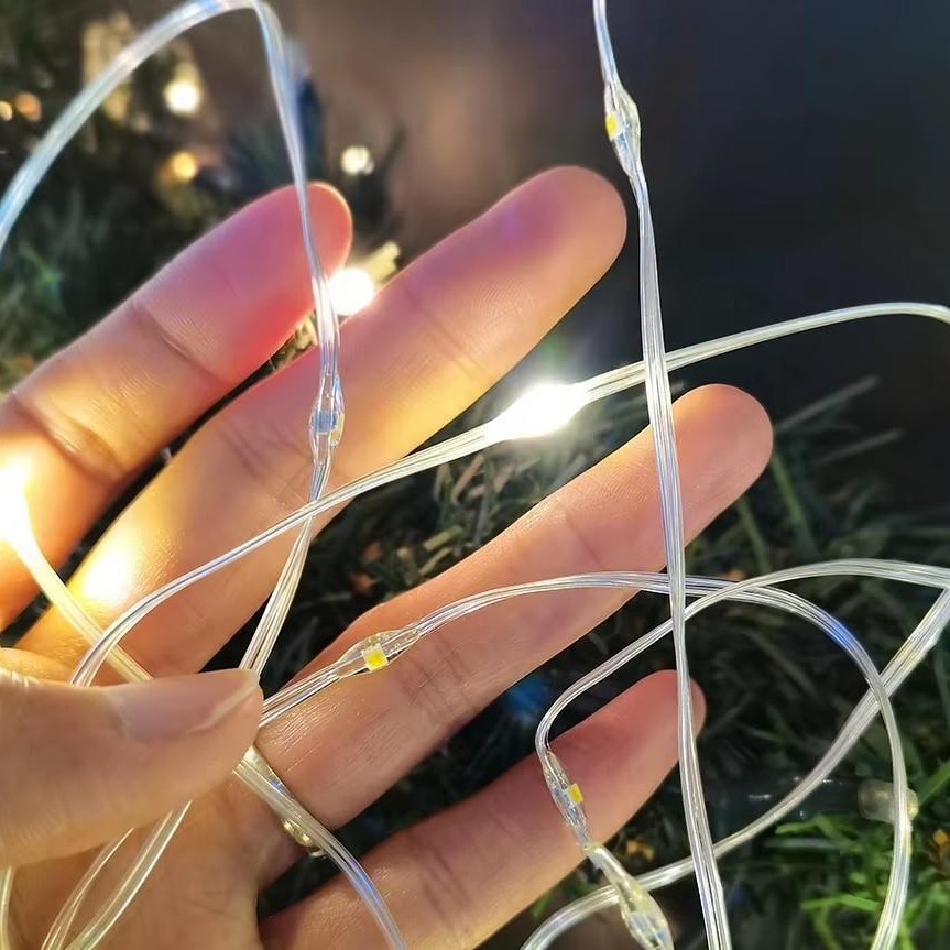 Outdoor Light String with Remote Control Parasol Courtyard Villa Home Stall Leisure Balcony Steering Center Column Umbrella