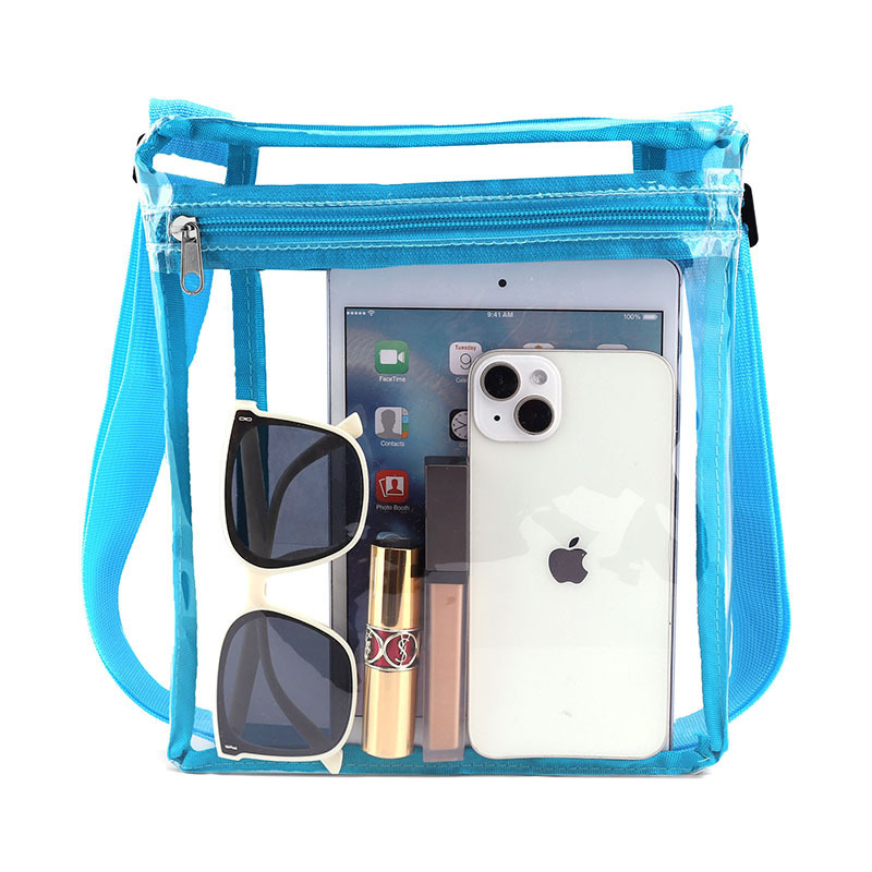 Cross-Border Transparent Pvc Crossbody Shoulder Bag Waterproof Outdoor Sports Mobile Phone Cosmetics Bag Portable Multi-Functional Messenger Bag