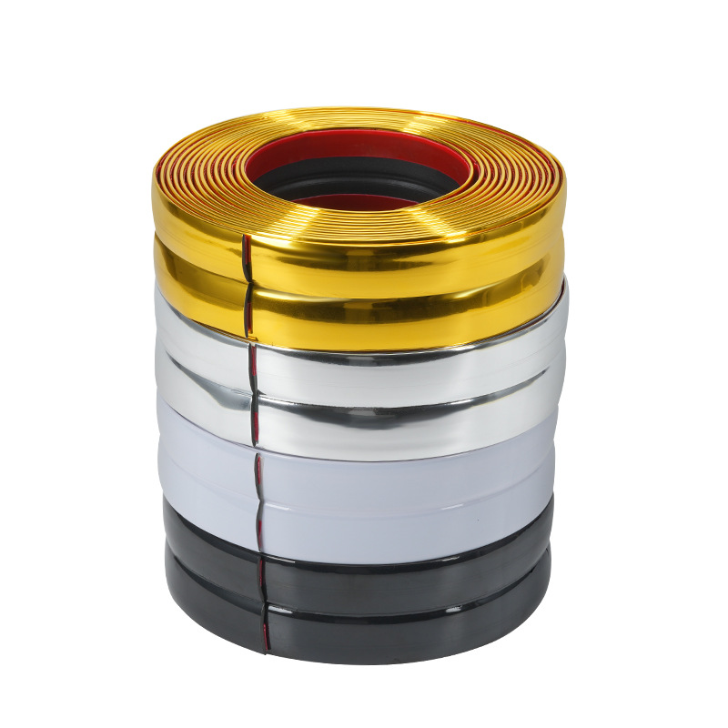 Self-adhesive PVC decorative line background wall internal corner layering table corner edge wrapping strip can be folded in half beauty edge external corner trimming strip