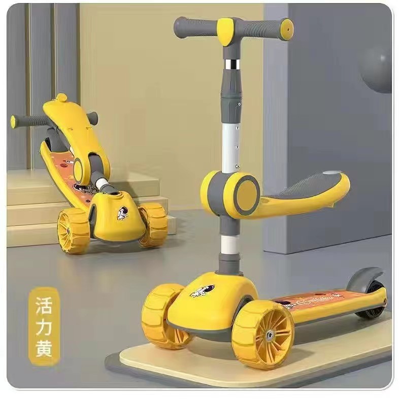 Children's Scooter 1-8 Years Old Men's and Women's Children's Foldable Three-in-One Scooter Sliding Toy Car New Style