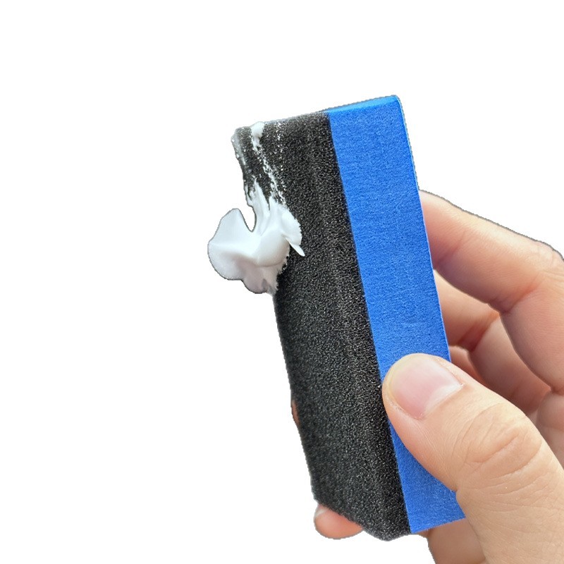 Eva Sponge Brush Car Cleaning Sponge Gold Plated Interior Edge Wipe Oil Film Removal Plate Wipe Grinding Wax