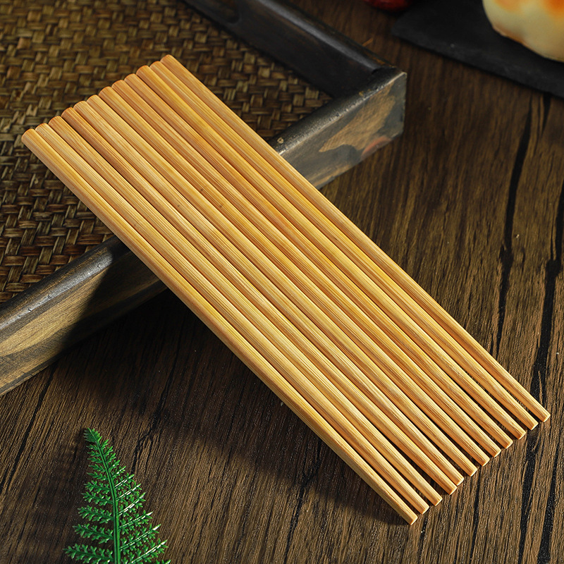 Carbonized disposable take-out packaging bamboo chopsticks barbecue catering fast food restaurant white chopsticks opp independent packaging
