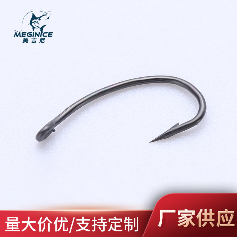 Humpback Hook fly fishing wool hook dry wet tied fly fly hook fly fly naked hook curved back tube barbed Luya fish hook