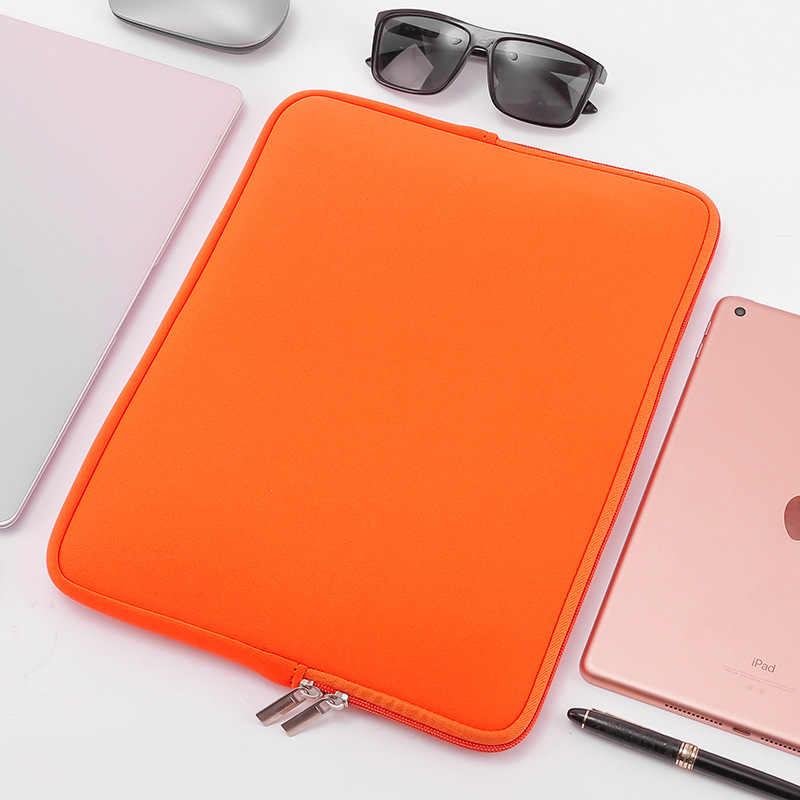 Factory Cross-Border Spot 13inch Clutch Bag Diving Material Apple Tablet Anti-Collision Zipper Laptop Sleeve Bag