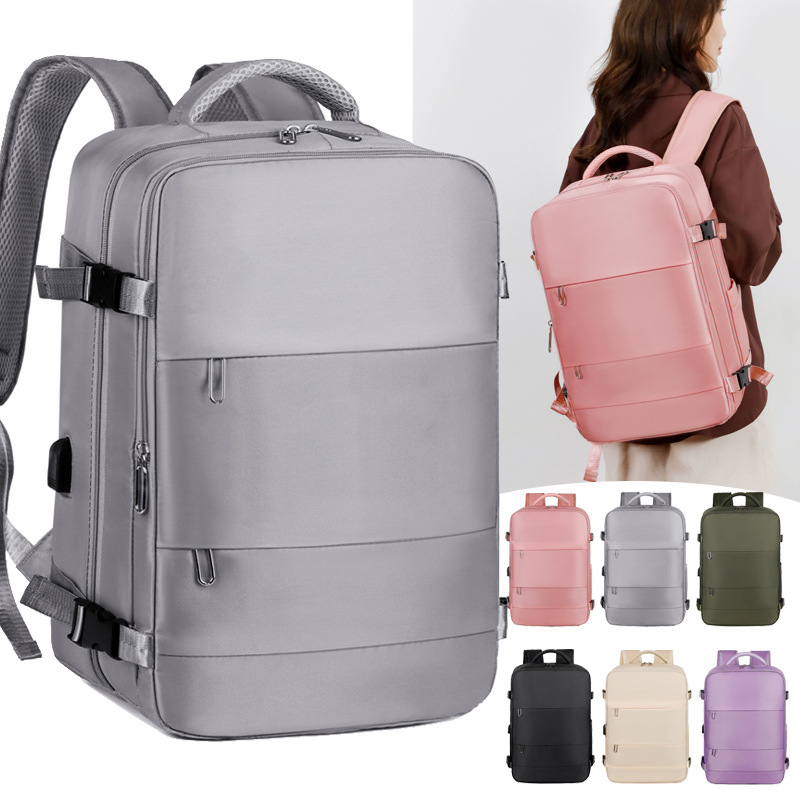 Cross-Border Travel Backpack, Same Style for Men and Women, Large-Capacity Casual Backpack, Fashionable and Versatile, Multi-Compartment Laptop Bag