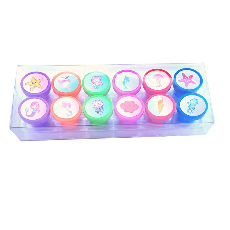 Animal footprints children's plastic toy seal cylindrical teacher reward foreign trade wholesale seal