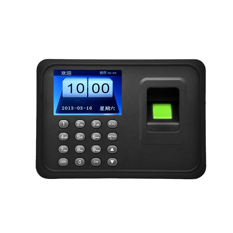A6 Fingerprint Attendance Machine Chinese and English Fingerprint Card Machine Attendance Commuting Finger Sign-in Foreign Trade Multi-language