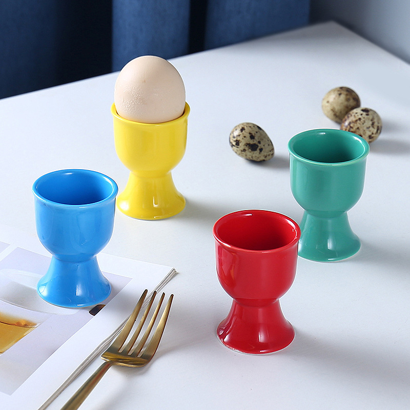 Egg tray ceramic egg cup creative egg dish breakfast egg cup simple European kitchen supplies egg rack White household
