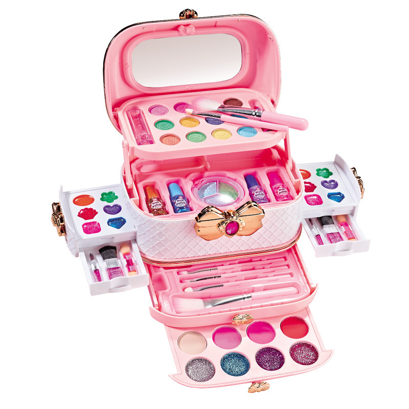 Children's Cosmetics suit Girls Makeup Toys Girls Princess Makeup Case Makeup Box Lipstick Nail Polish Gift