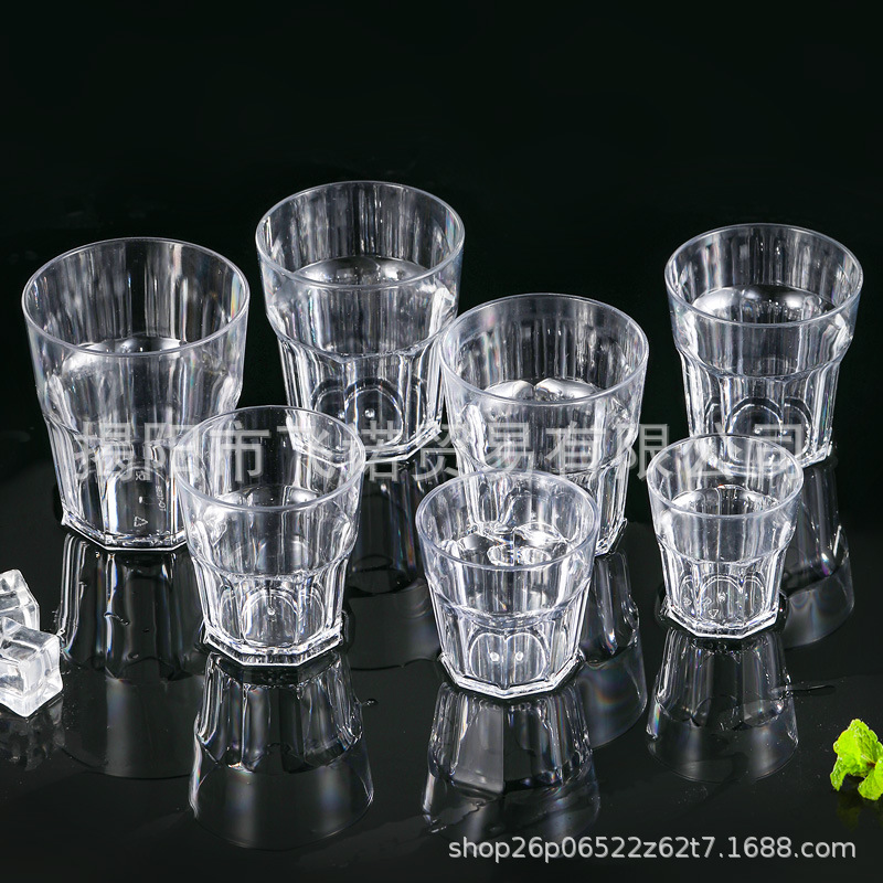 Acrylic Pc Plastic Beer Mug Transparent Acrylic Octagonal Mug Bar Ktv Catering Mug Wholesale