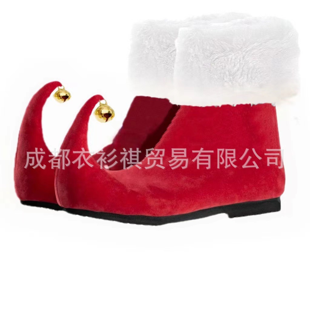 Amazon Independent Station Cross-border Foreign Trade New Monster Christmas Bells Red Shoes Halloween Role-playing Elves