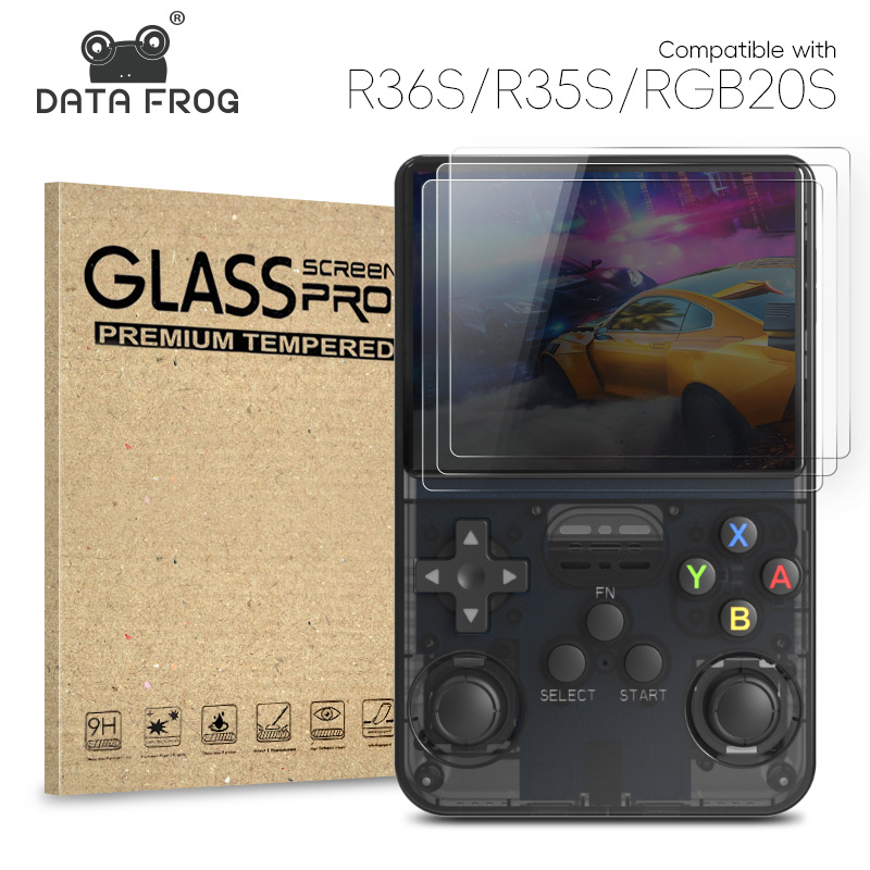R36S game console protective film handheld game console tempered film 3.5 inch screen HD film dust-proof scratch-resistant