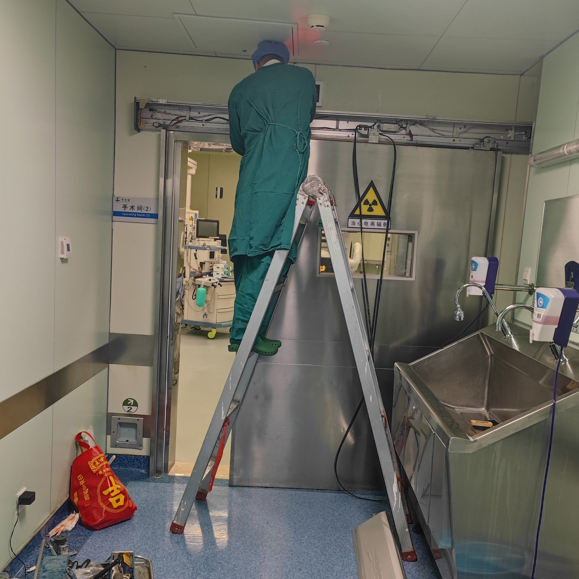 Hospital Operating Room Automatic Sliding Door Repair Anti Radiation Protection Door Supply Maintenance Professional Service