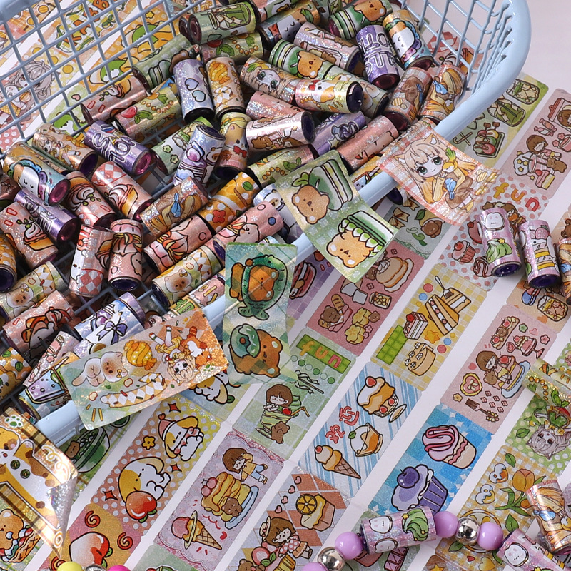 Cross-border explosions stickirolls stickers beads string music stickers bracelet beads beads tear stickers