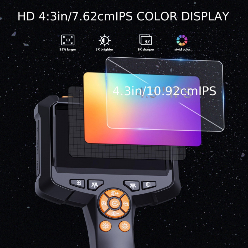 2026 New Cross-Border 16.5 Feet Endoscope Camera with Light 4.3/2.4 Endoscope Cross-Border