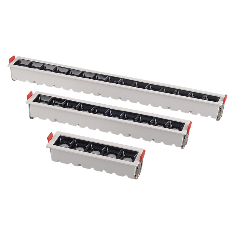 Embedded Line Light Long Strip Spotlight led Grille Light Household Living Room Main Light Multi-head Rectangular Grille Light