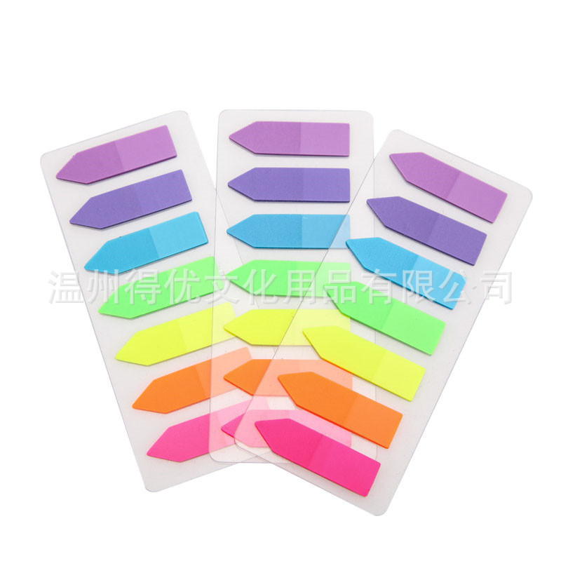 Производители флуоресцентные PET заметки с возможностью печати наклейки Morandi стрелочные индексные наклейки очень тонкая полоска