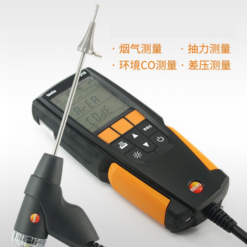 Testo Testo310 Boiler Flue Gas Analyzer Combustion Efficiency Detector Smoke Temperature Flue Gas Coo2 Tester