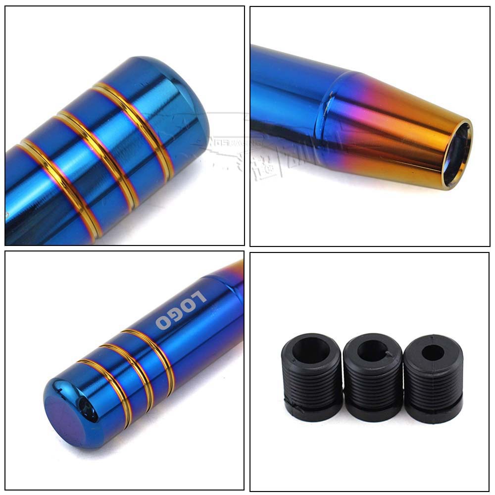 Car Modified Baked Blue Gear Head 8.5/13/18CM Stainless Steel Gear Lever Manual Gear Baked Blue Gear Head