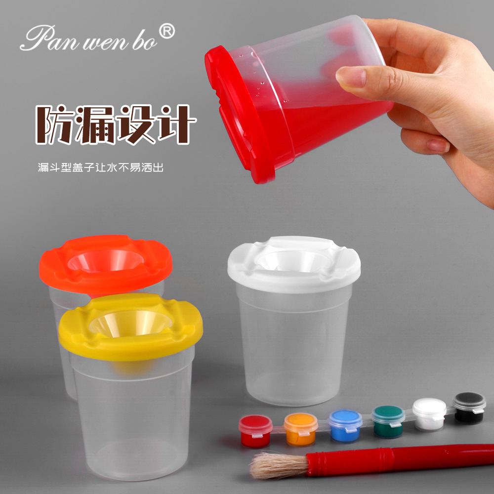 Children's Brush Holder Colorfulful Plastic Brush Holder DIY Art Student Graffiti Brush Cup Multi-Functional Anti-Spill