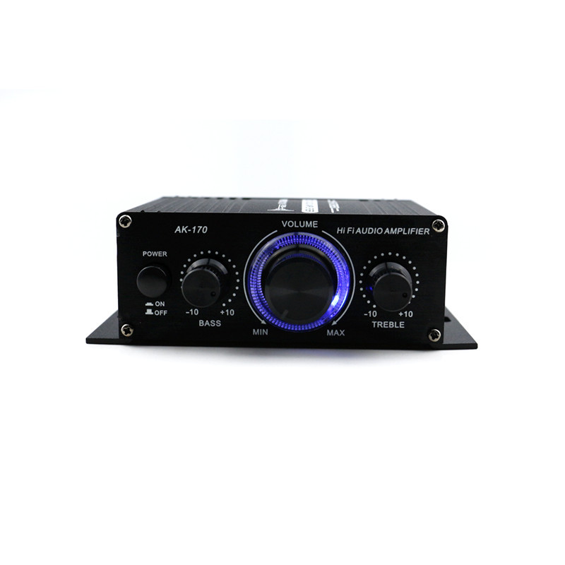 AK170 Aluminum Alloy Power Amplifier 12V Cross-border E-commerce Amazon Foreign Trade Hot Mini Power Amplifier