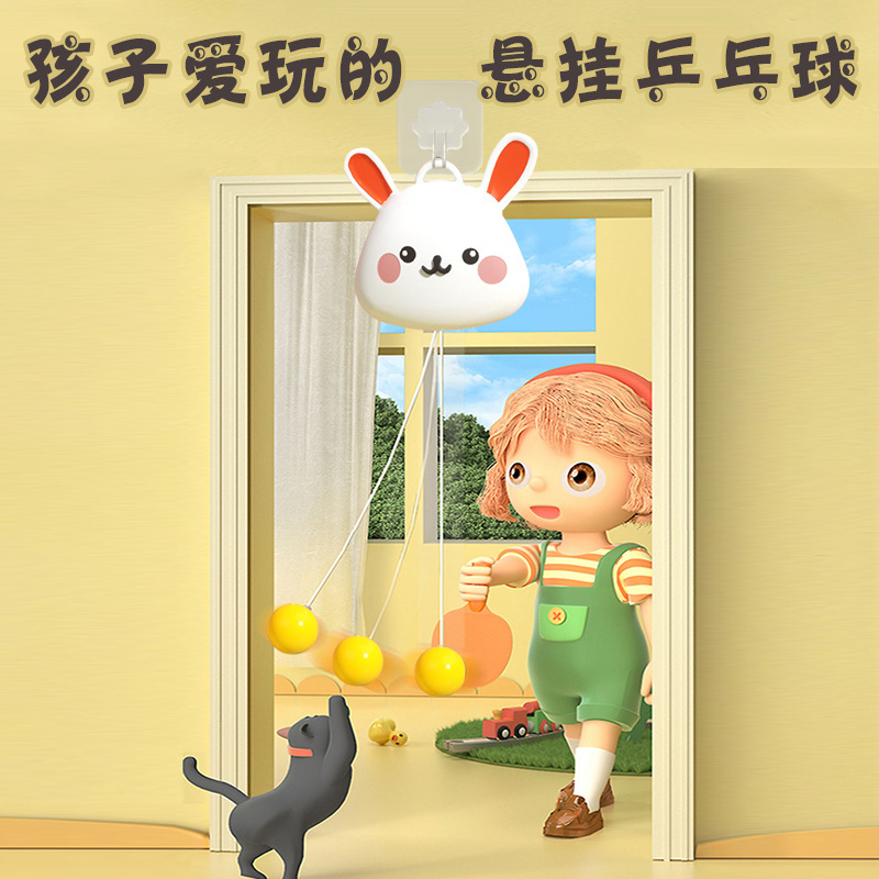 Hanging Table Tennis Trainer Kidsren's Indoor Family Practice Sensory Integration Artifact Suspended Correction Vision Hand-Eye Coordination