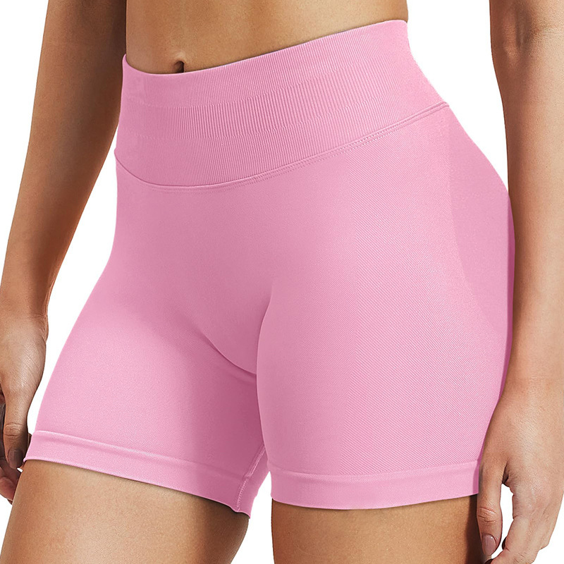 Cross-Border Tight-Fitting High-Waisted Butt-Lifting Yoga Pants, Seamless, Breathable, Quick-Drying, Nude-Feeling, High-Elastic Sports and Fitness Three-Point Shorts