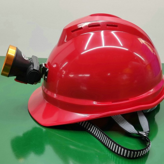 Safety helmet with lamp ABS safety helmet with lamp LED strong light rechargeable searchlight helmet lamp miner's hat with lamp