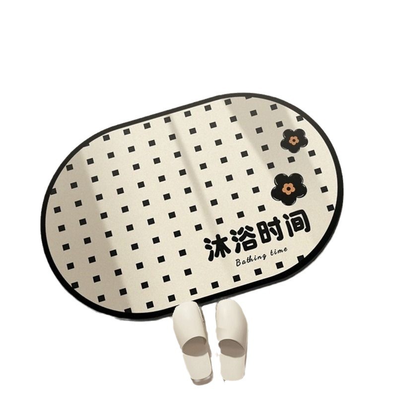 Diatom Mud Toilet Non-slip Bath Bathroom Floor Mat Door Mat Kitchen Non-slip Soft Mat Diatom Mud Absorbent Foot Mat