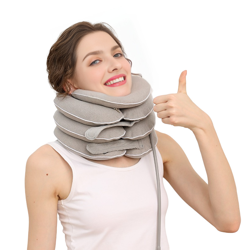 Hengfukang Neck Brace Inflatable Cervical Traction Device for Home Use, Specialized for Neck Conditions, Correction, Rehabilitation, Stretching, and Physiotherapy, Bionic Design