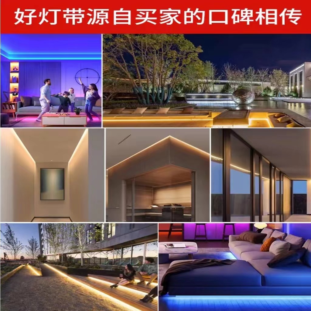 220V Outdoor Lighting Engineering Lighting Led Light with Ambient Light Super Bright Flexible Silicone Waterproof Led Light Strip