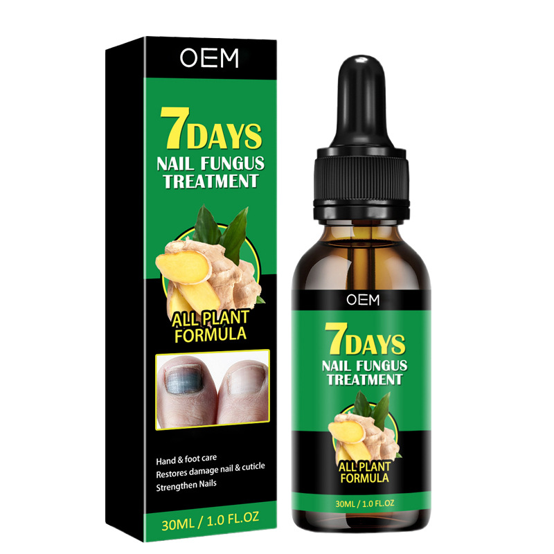 Cross-Border Same Style Ginger Nail Care Solution Oem Processing Nail and Foot Nail Repair Nourishing Bright Nail Care Solution Customization