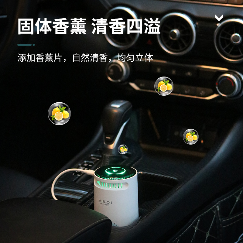 Cross-Border Car USB Negative Ion Air Purifier Activated Carbon Filter to Remove Formaldehyde and Odor Desktop Purifier