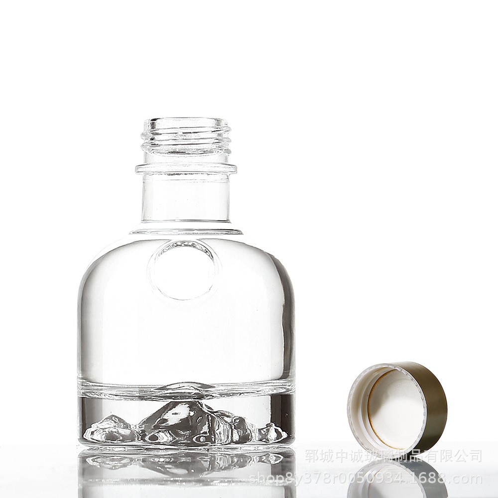 Spot 100ml Small Wine Bottle Glass Spherical White Wine Bottle with Packaging Empty Bottle Transparent White Wine Bottle