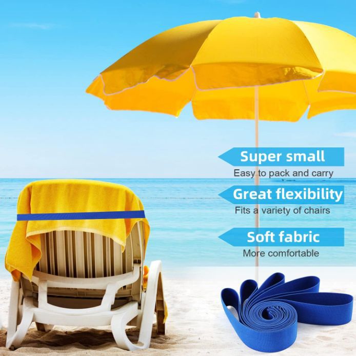 Cross-Border beach chair supplies accessories towel entrainment pool chair towel fixed belt swimming wheelchair towel entrainment windproof