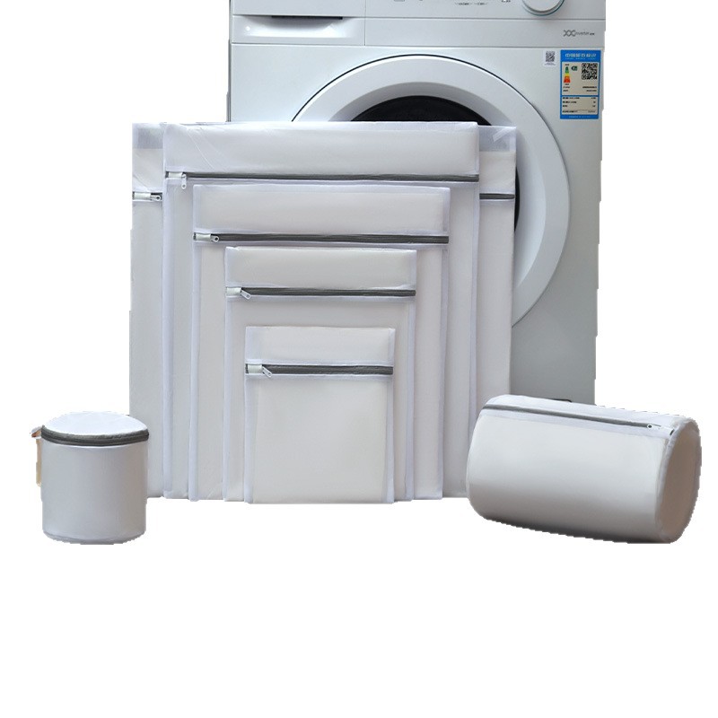 60g Thickeneded Anti-Deformation Laundry Bag Set Washing Machine Special Intimates Care Bag Cylindrical Laundry Mesh Bag