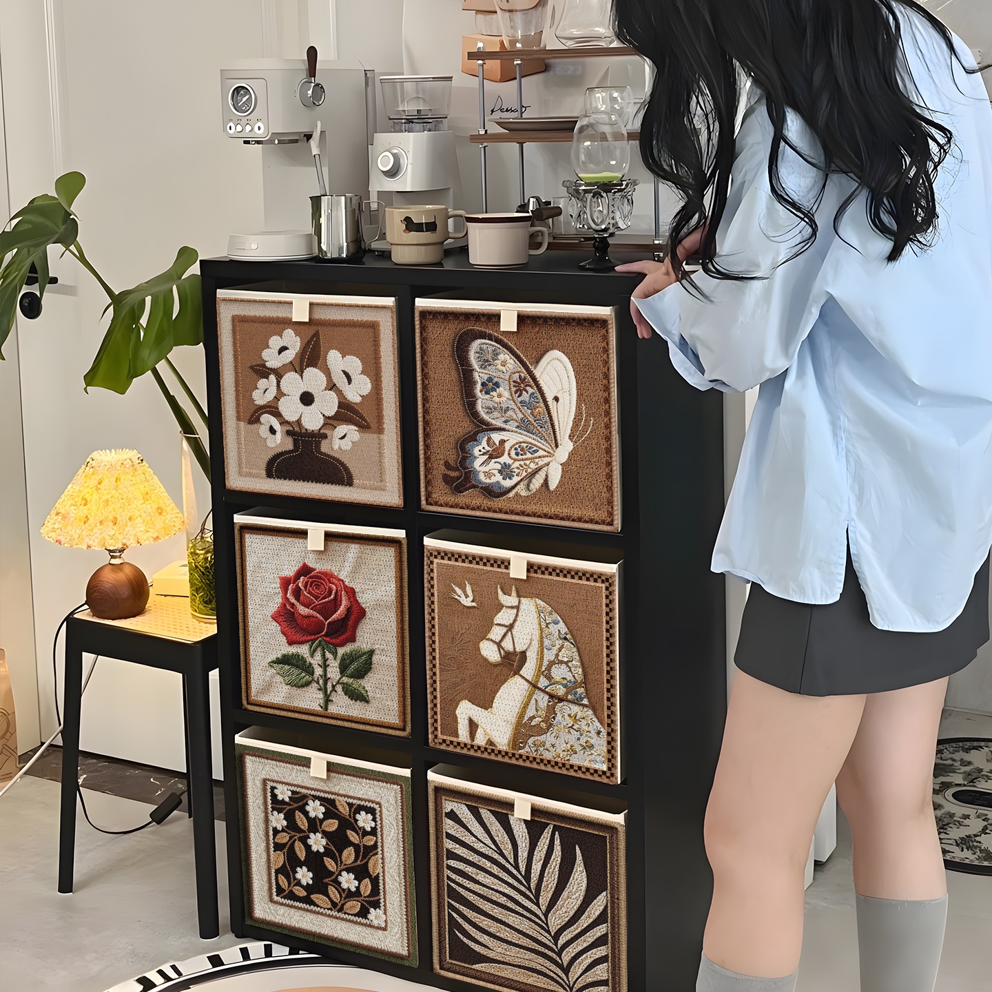 Шкаф в средневековом стиле, ящик для хранения, складной текстильный ящик, шкаф для прихожей