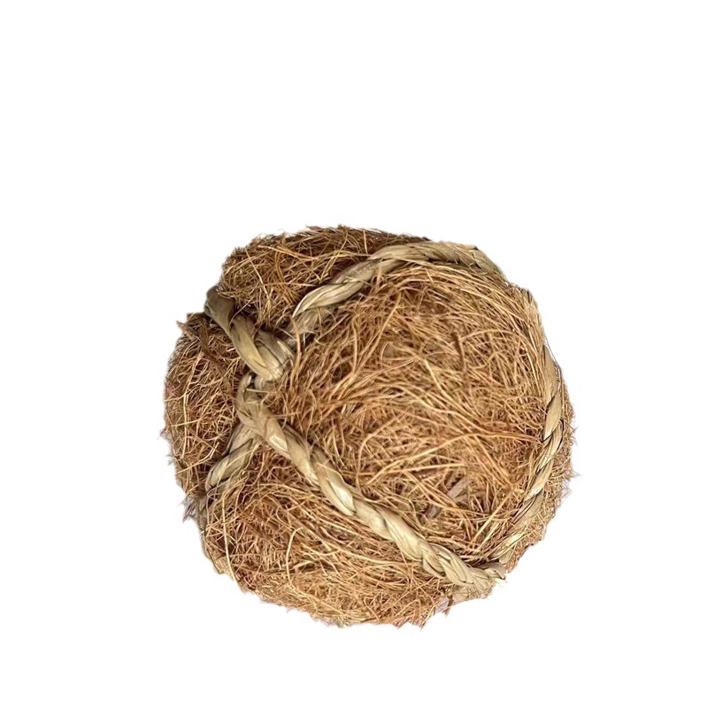 Cross-border natural hand-woven ball rattan ball grass ball grinding tooth toy ball rabbit hamster chinchilla bite relief supplies