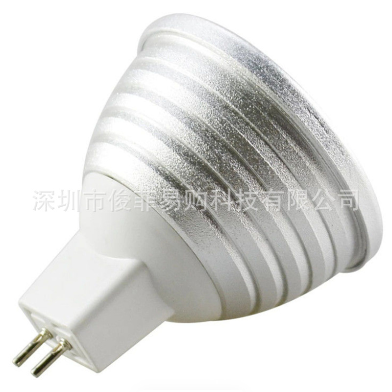 Colorful Spotlight Automatic Colorful-Changing Bulb 3W Flash Large Screw Lamp Rgb Lamp Cup Remote Control Led Colorful Atmosphere Light Bulb