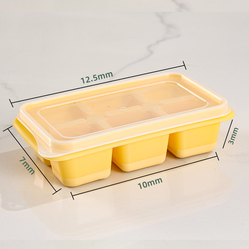 Summer frozen ice cube artifact ice mold 6 ice tray silicone with lid food grade refrigerator storage box ice tray wholesale