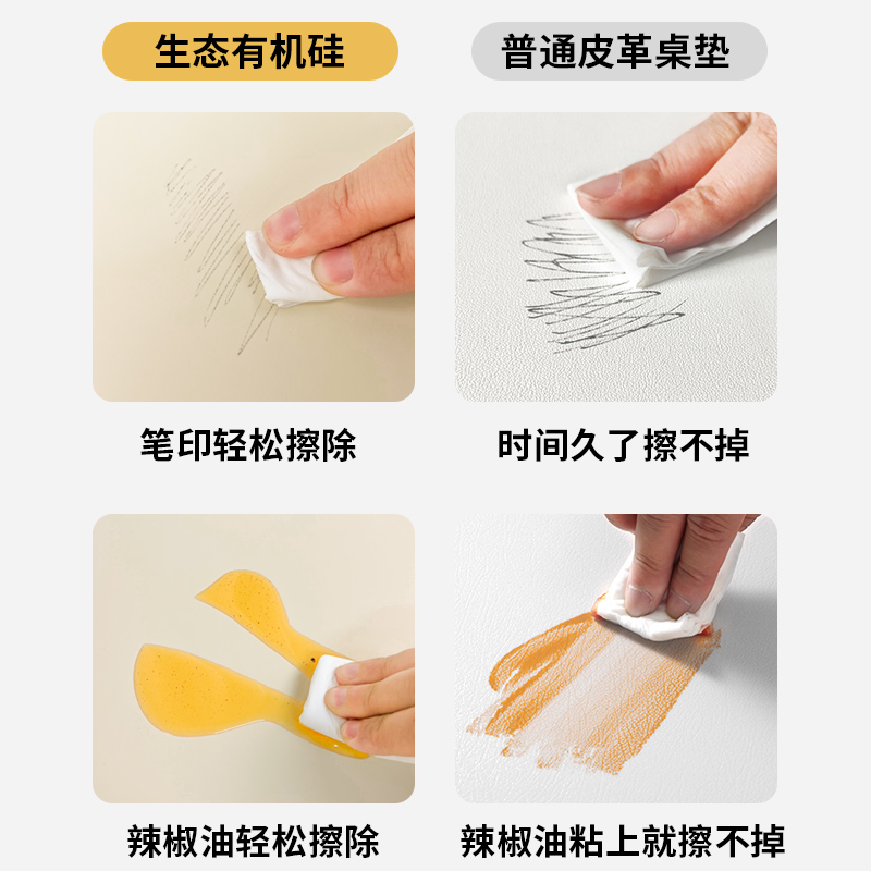 Sensitive Silicone Mouse Pad Small Desk Pad Office Desk Protection Pad Leather Laptop Home Mat