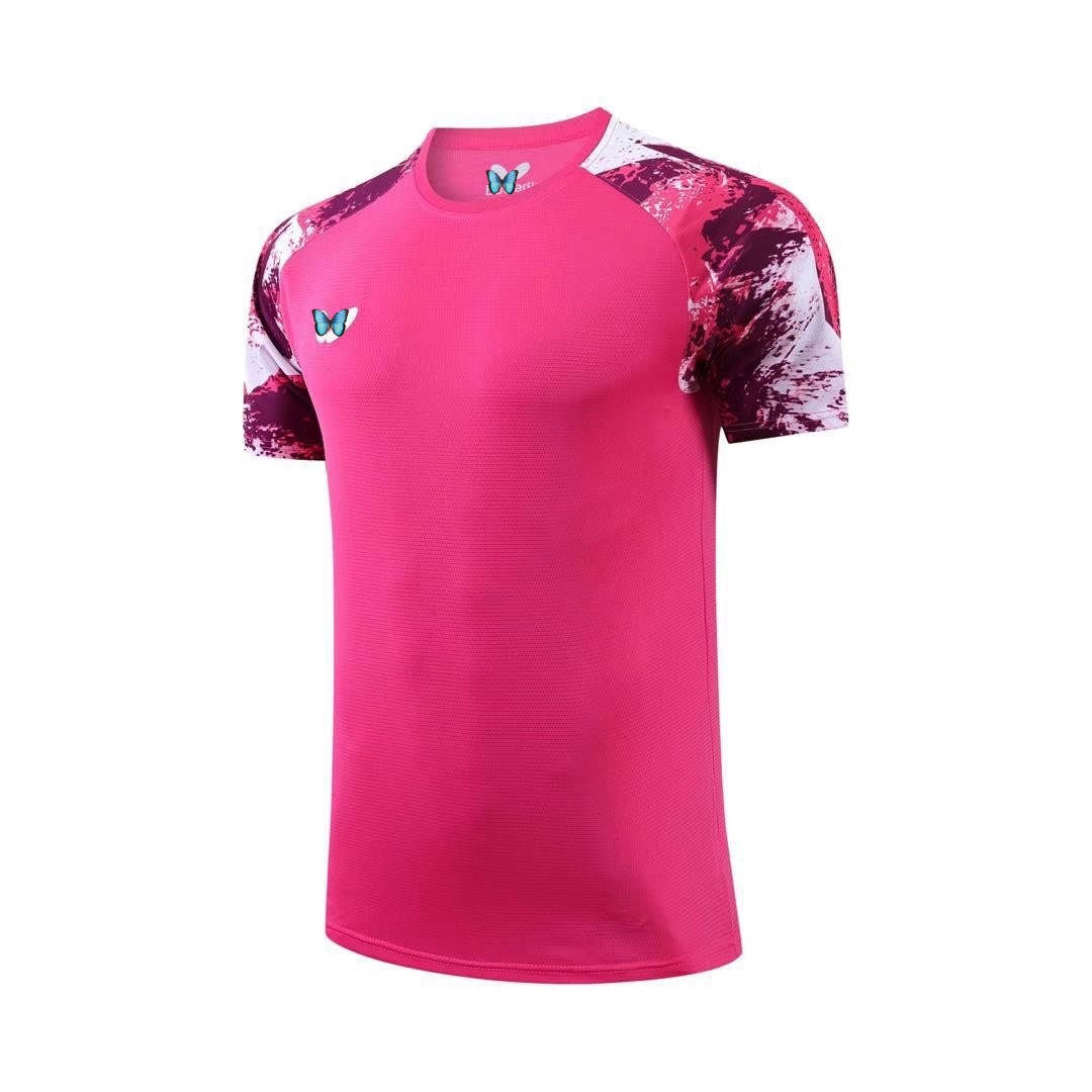 New Table Tennis Jersey Short-Sleeved Summer Sports Quick-Drying Breathable Jersey for Boys and Girls Training and Competition Jersey with Printing