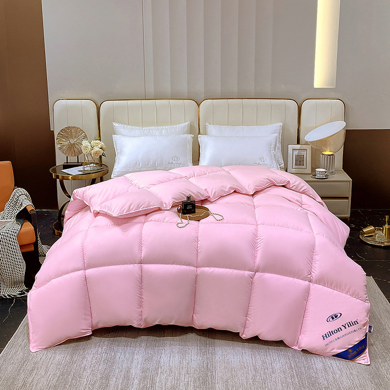 Hotel Feather Velvet Quilt, Warm Spring and Autumn Quilt, Single/Double Quilt Core, Promotional Gift Quilt, Gift Box Wholesale, Hilton