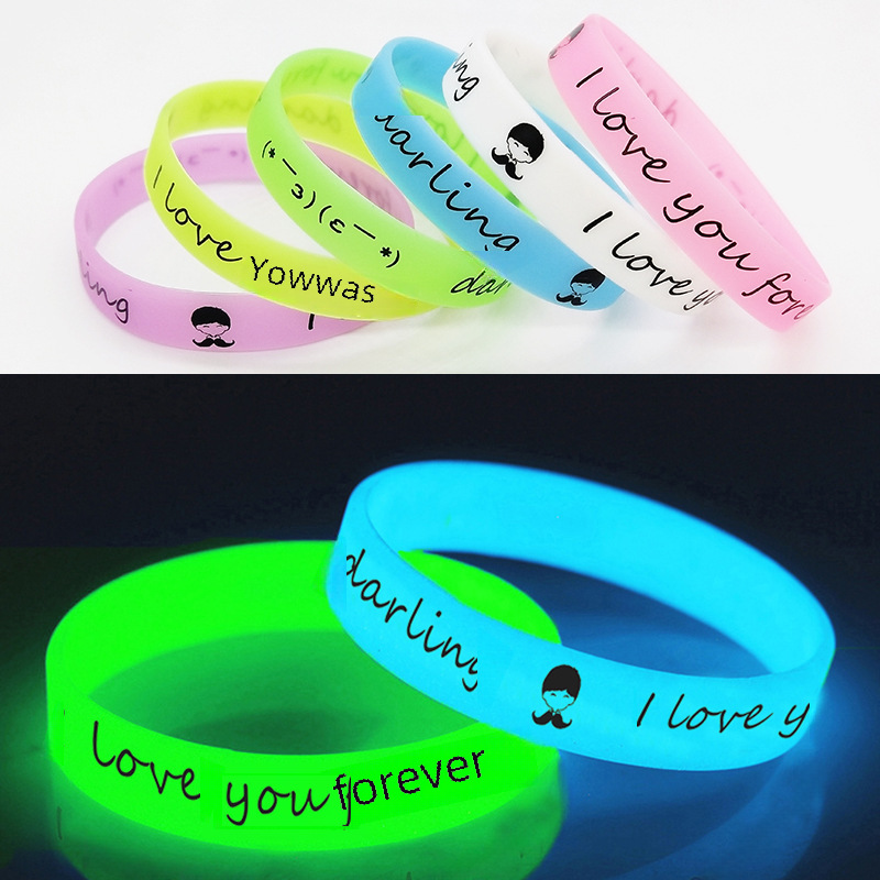 Factory custom silicone bracelet custom concave convex character Sports Basketball bracelet rubber luminous multicolor wristband