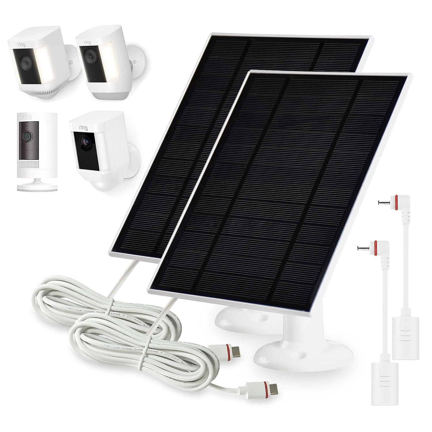 Amazon Ring Surveillance Camera Solar Panel Type-C to Dc3.5 Ring Dedicated Adapter Cable